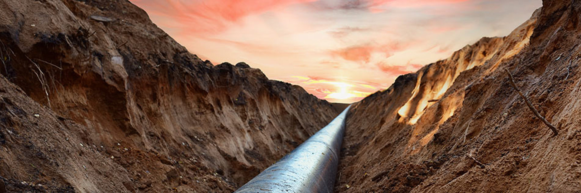 Natural Gas Pipeline Construction Site